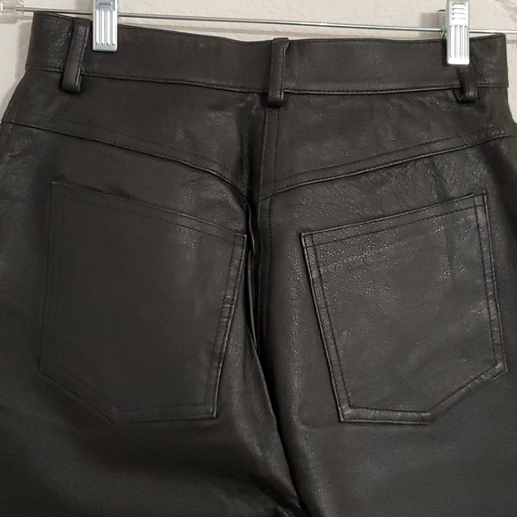 STYLEWORKS 100% black leather lined pants sz.8 pockets - Picture 13 of 13